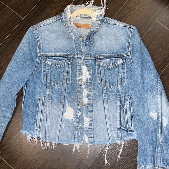 GRLFRND Cara Cropped Denim Jacket, Medium - Picture 6 of 10